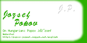 jozsef popov business card